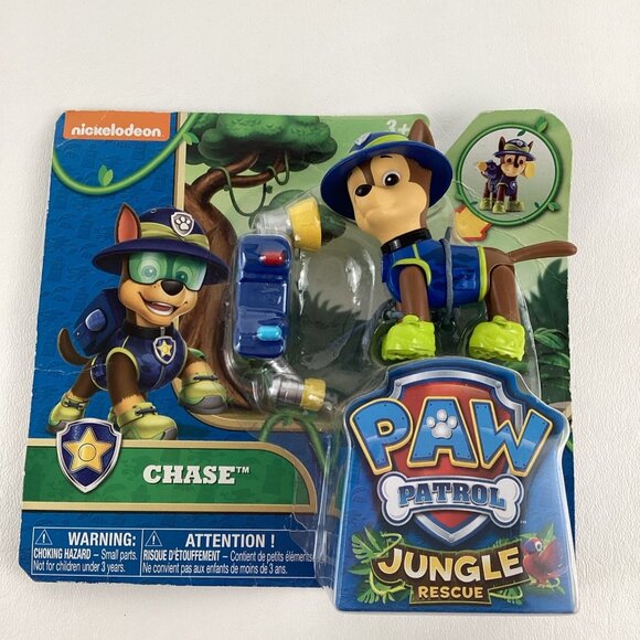 Spin Master Other - Paw Patrol Jungle Rescue Green Feet Chase Figure Police Removable Action Pack